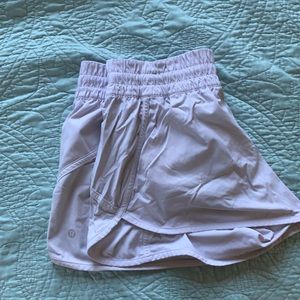 White Lululemon shorts